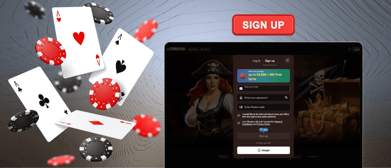 Tesorcasino login page